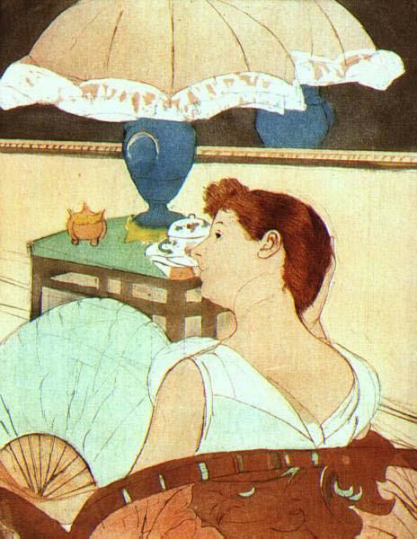 Mary Cassatt The Lamp